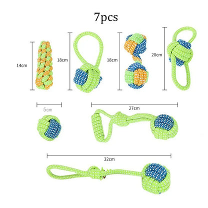 4–7 Hundekauspielzeuge, bissfeste Seilknoten für Hunde und Katzen, zur Beschäftigung, Zahnpflege und Reinigung, Haustier-Trainingszubehör