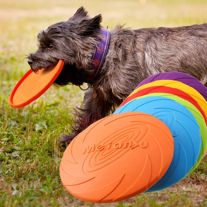 Hundespielzeug Wurfscheibe, Silikon-Flugscheibe für Hunde und Katzen, bissfest, interaktives Trainingsspielzeug für Welpen, Haustierbedarf